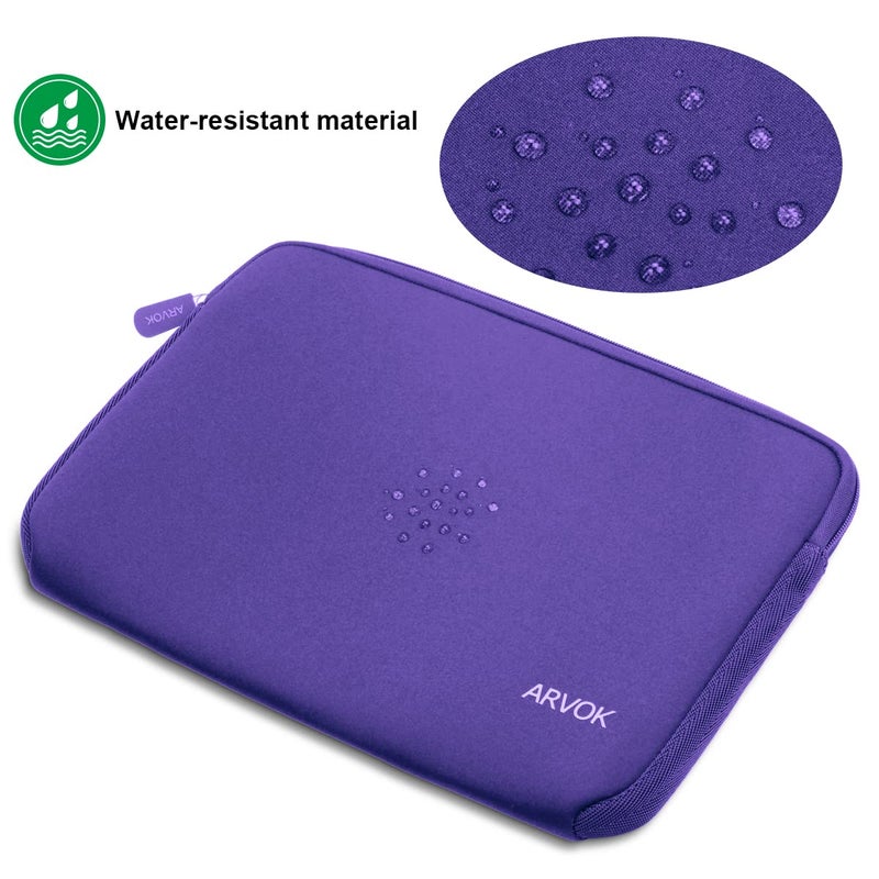 Arvok 11 11.6 12 Inch Laptop Sleeve Case for MacBook Air 12, Water-Resistant Neoprene Notebook Computer Tablet Sleeve, Carrying Bag Cover for Chromebook/HP/Dell/Lenovo/Asus/Acer, Purple - Image 5